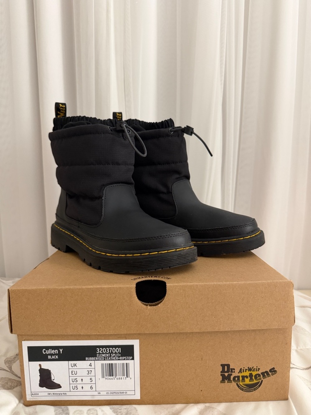 Dr. Martens Black Puffer Ankle Boots